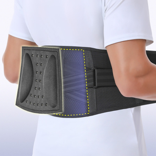 Aolikes Breathable Pressurized Fitness Belt with Thickened Cushions Soft Comfortable Waist Support Waist Brace Protection 7898