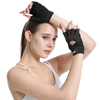 Knuckle Weight Lifting Shorty Fingerless Gloves with Curved Open for Enhance Palm Protection