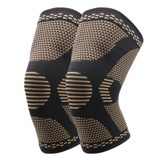 Gym Custom Athletic Knee Brace Copper Nylon Knee Compression Sleeve