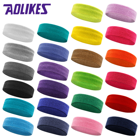 Aolikes Headband Workout Solid Color Wide Yoga Headbands Custom Image Print And Color Headband Basketball