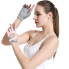 Knuckle Weight Lifting Shorty Fingerless Gloves with Curved Open for Enhance Palm Protection